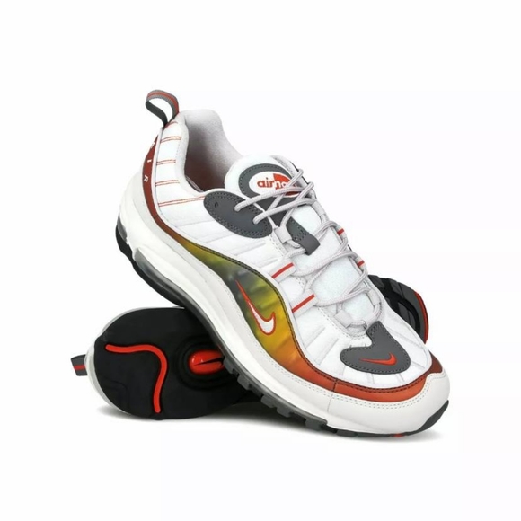 Nike Air Max 98 Rust White Vast Grey Orange CD0132-002 Mens Size 8.5 New - Picture 1 of 5